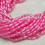 Margele la sirag roz bonbon de 6x3 mm cod 223