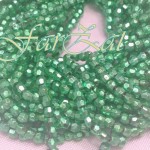Margele hexagonale verzi la sirag de 3 mm cod 225