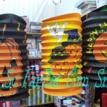 Lampioane halloween cu led model dovleac haios