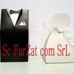 Marturii de nunta cutiute carton mire si mireasa model 1