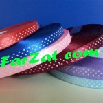 Panglica satin cu buline 0.7 cm