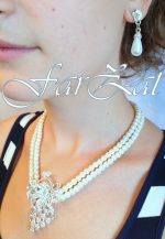 Colier si cercei din perle cod 46 - imagine 3