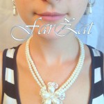 Set colier din perle cu cercei cod 47