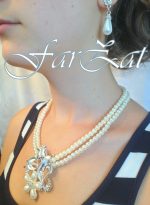 Bijuterii din perle - colier si cercei cod 50 - imagine 4