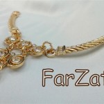 Aplicatii metalice aurii cu pietre din sticla