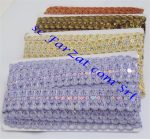 Aplicatie textila maro cu fir auriu cod 112 - imagine 5