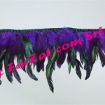 Banda pene de fazan cu cocos mov