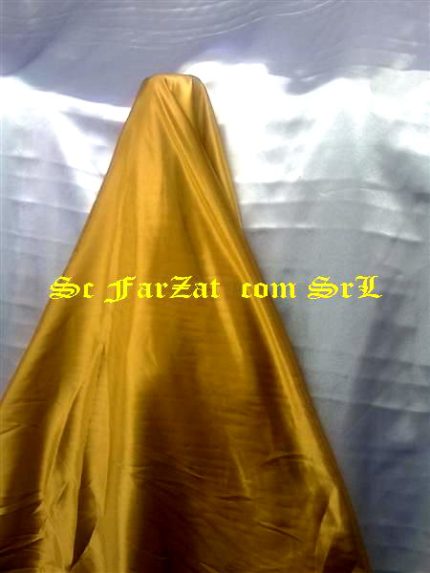 Tesatura crep saten auriu inchis