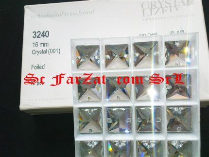 Cristale Swarovski patrate 16 mm