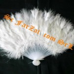 Evantai de pene alb