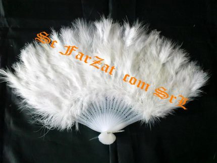 Evantai de pene alb