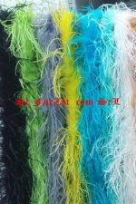 Fular ( boa ) cu pene strut alb - imagine 3