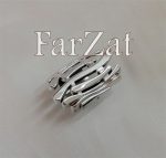 Inele pentru servet - Model argintiu - Cod 14 - imagine 7