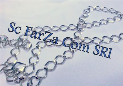 Lant metalic alb nichelat cod 06
