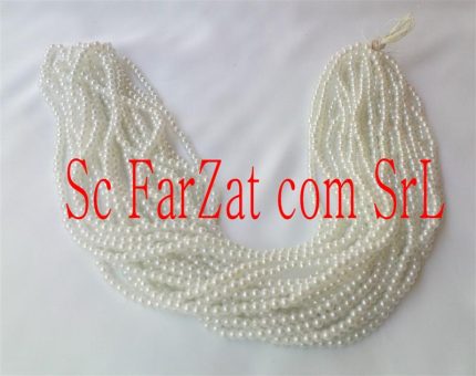 Margele albe la sirag de 6 mm cod 119
