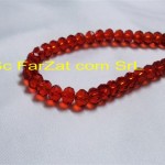 Margele cristal - rosu corai 8 x 6 mm