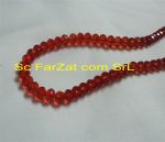 Margele cristal - rosu corai 8 x 6 mm - imagine 5