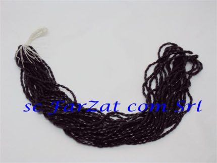 Margele negre la sirag de 6x3 mm cod 153