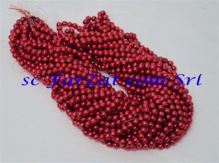 Margele rosii la sirag de 6 mm cod 135