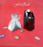 Cutiute marturii carton mire si mireasa model 3