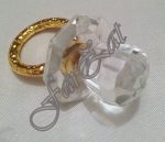 Marturie suzeta semicristal cu inel metalic - imagine 6