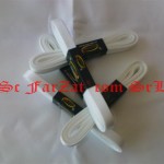 Panglica dublu satenata de 1 cm alba