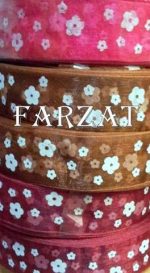Panglica cu floricele - organza - latime 2.5 cm - imagine 3