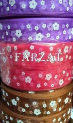 Panglica cu floricele - organza - latime 2.5 cm - imagine 4
