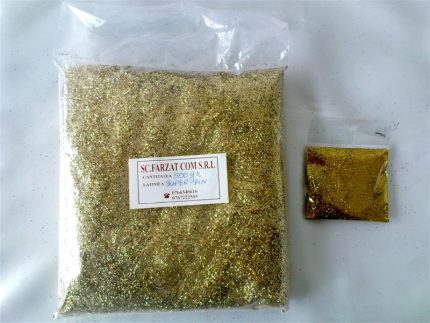 Sclipici praf ( glitter ) auriu inchis 