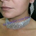 Set colier si cercei cu strasuri cod 32