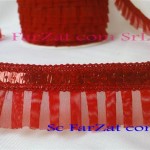 Terminatie rosie din organza si paiete cod 15