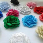 Trandafir din saten 5 cm