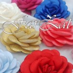 Trandafiri din saten 6 cm