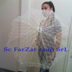 Umbrela dantelata crem cod 16