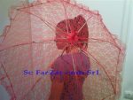 Umbrela dantela rosie cod 16 - imagine 4
