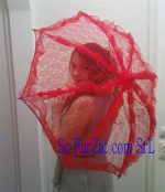 Umbrela alba din dantela cu volanase cod 19 - imagine 7