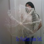 Umbrela mireasa din dantela ivoire cod 19