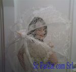 Umbrela mireasa din dantela ivoire cod 19 - imagine 3