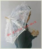 Umbrele mireasa mica cu volanase cod 18 - imagine 4