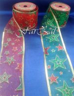 Panglica decorativa organza - 6 cm - imagine 2