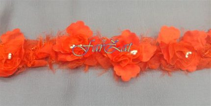 Aplicatie cu flori pe elastic (2)