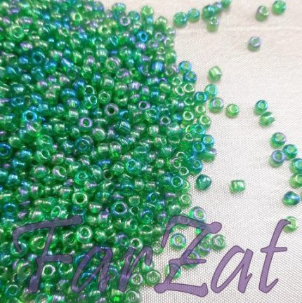 Margele sferice 3 mm verzi cu AB - Cod 719
