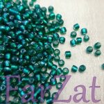 Margele sferice verzi miez argintiu - Cod 684