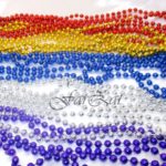 Margele colorate de plastic la snur de 6 mm