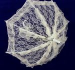 Umbrela dantela alba cu volanase ivoar Cod 19 - imagine 2