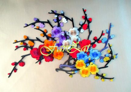 Aplicatie termoadeziva crenguta flori