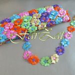 Broderie cu flori colorate - imagine 3