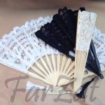 Evantai din lemn cu dantela
