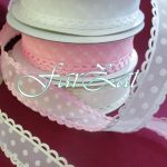 Panglica din organza cu buline 2 cm - 20 yards