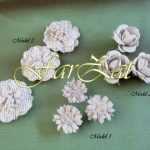 Flori autoadezive din iuta.